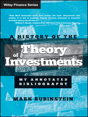 cover image of A History of the Theory of Investments